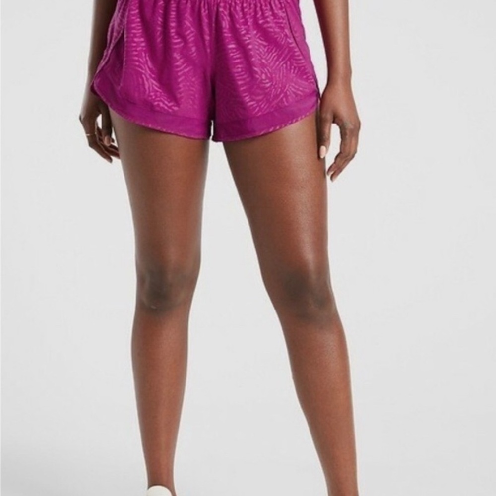 Athleta Magenta Athletic Shorts Lightweight Moisture-Wicking